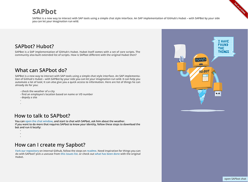 SAPbot — About me